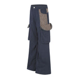 Contrast Panel Multi Pocket Utility Cargo Pants