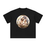 Mother Mary & Jesus With Sheep Graphic Tee-INNBLAC Fashion Apparel