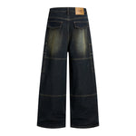 Washed Structured Heavy-Duty Straight-Leg Carpenter Jeans