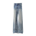 Vintage Washed Whiskered Slim Flare Jeans