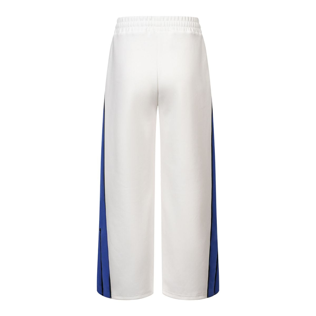 Contrast Side Spliced Zipper Draping Wide‑Leg Athletic Pants