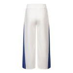 Contrast Side Spliced Zipper Draping Wide‑Leg Athletic Pants
