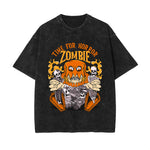 Time For Horror Graphic Washed Tee-INNBLAC Fashion Apparel