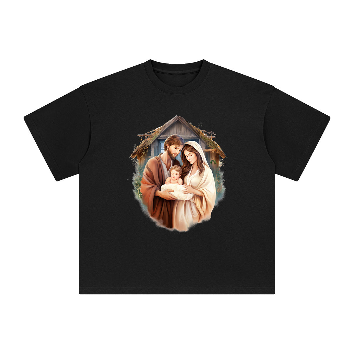 Christmas Nativity Scene Graphic Tee-INNBLAC Fashion Apparel