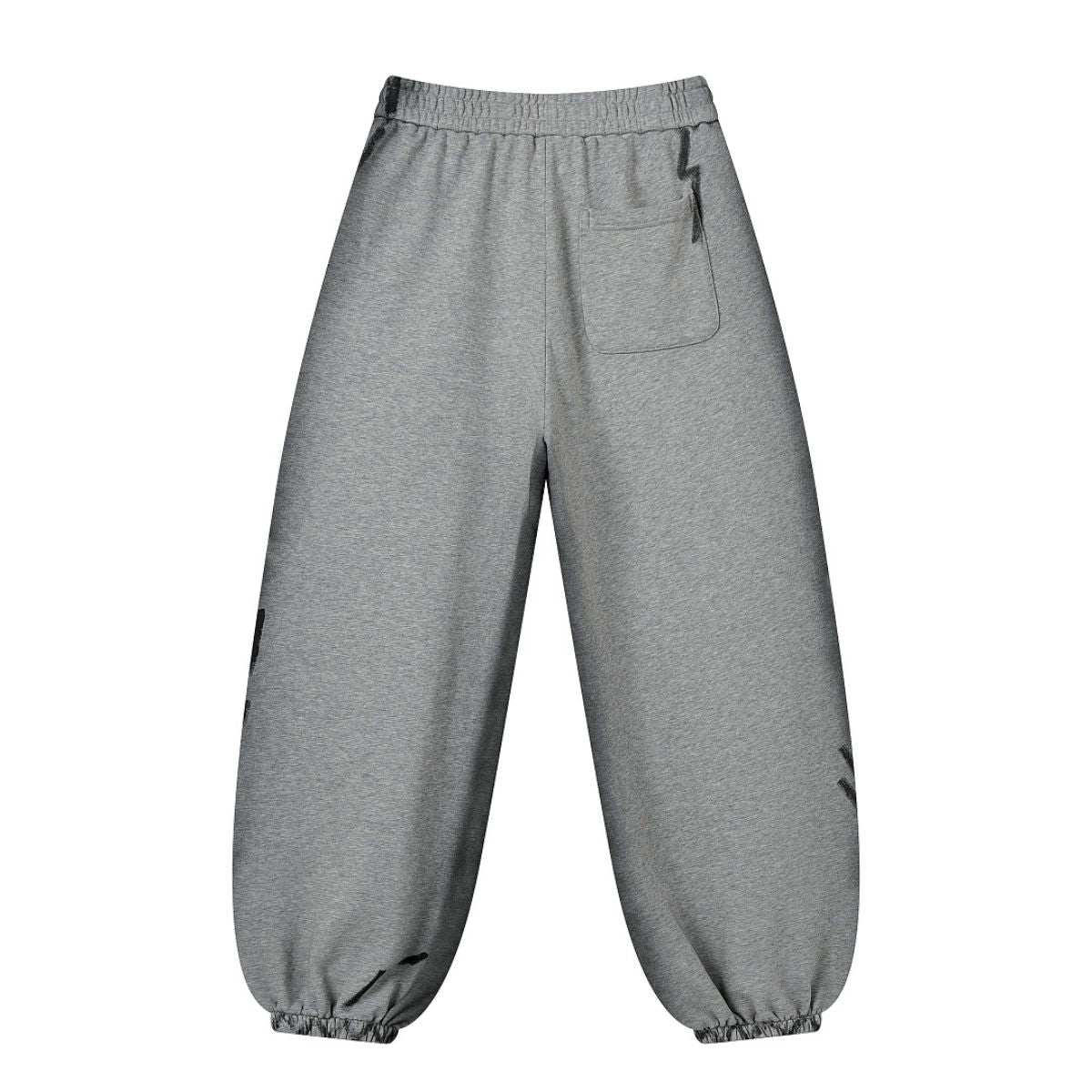 Wasteland‑Style Graffiti Spray‑Dye Distressed Relaxed Sweatpants
