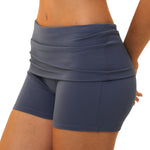 Folded Waistband Contoured‑Booty Elevated‑Feel Shorts