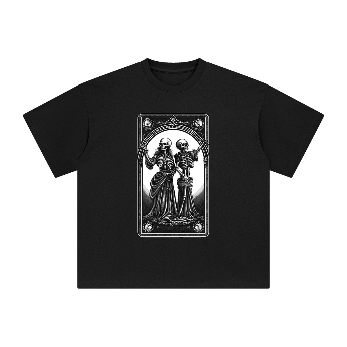 Mystery Skeleton Tarot Card Graphic Tee-INNBLAC Fashion Apparel