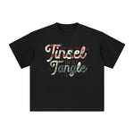 Christmas Plaid Tinsel Tangle Graphic Tee-INNBLAC Fashion Apparel