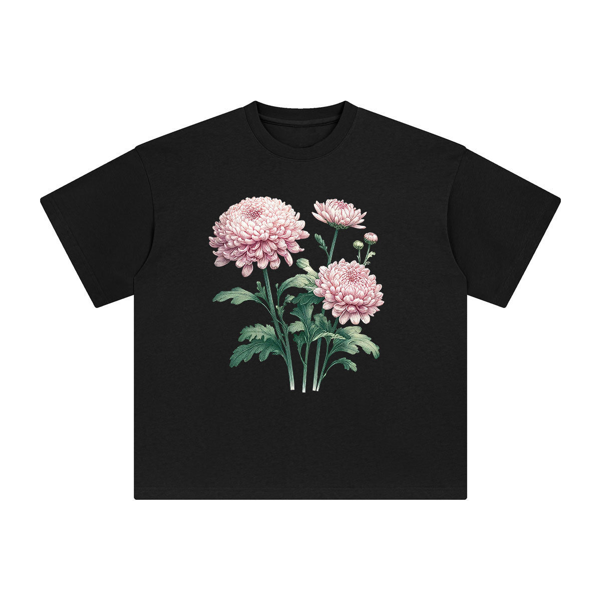Chrysanthemum Graphic Tee-INNBLAC Fashion Apparel