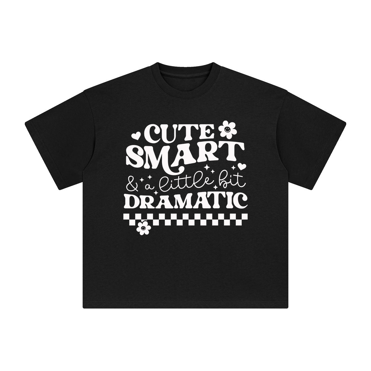Cute Smart & Little Bit Dramatic Graphic Tee-INNBLAC Fashion Apparel