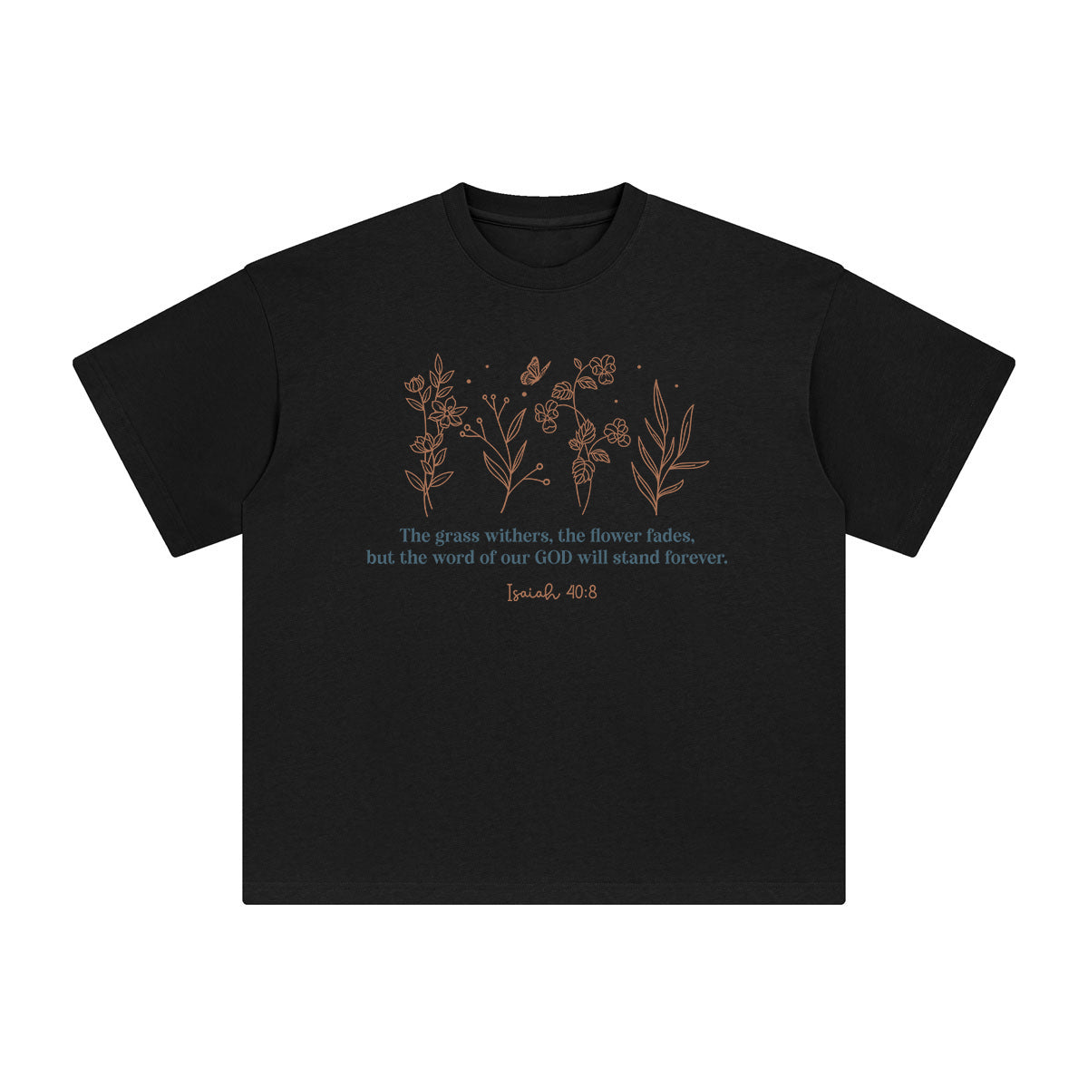 Flowers & Grass Graphic Tee-INNBLAC Fashion Apparel
