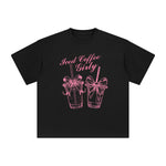 Iced Coffee Girly Graphic Tee-INNBLAC Fashion Apparel