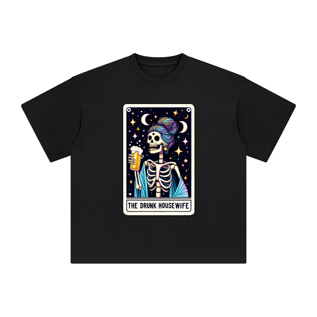 The Drunk Housewife Comic Graphic Tee-INNBLAC Fashion Apparel