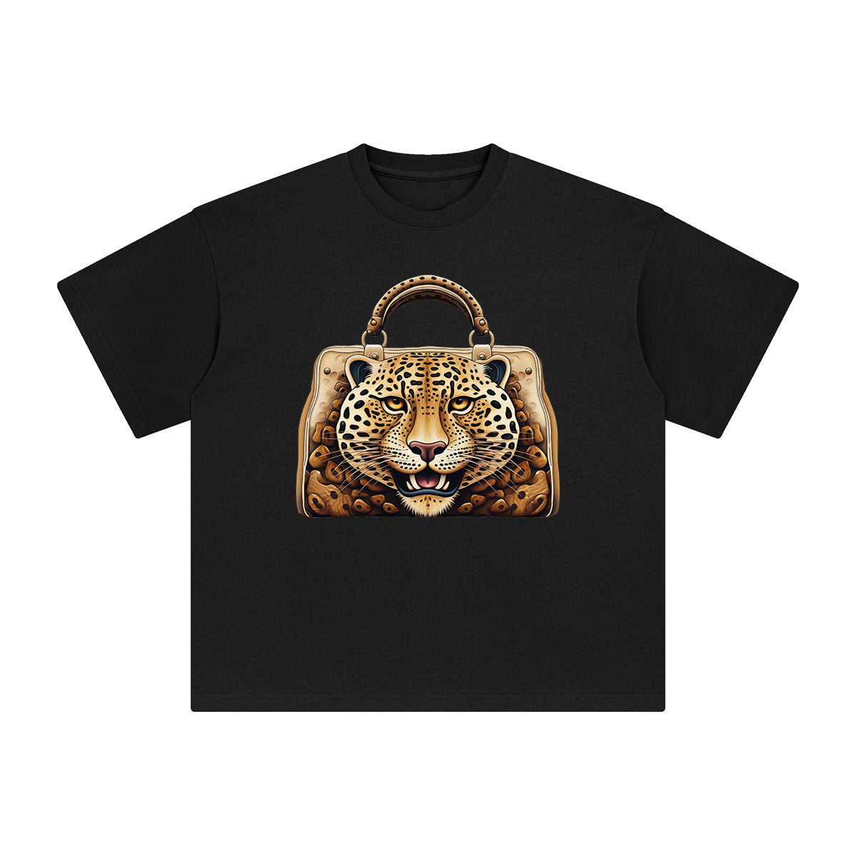 Leopard Pattern Bag Graphic Tee-INNBLAC Fashion Apparel