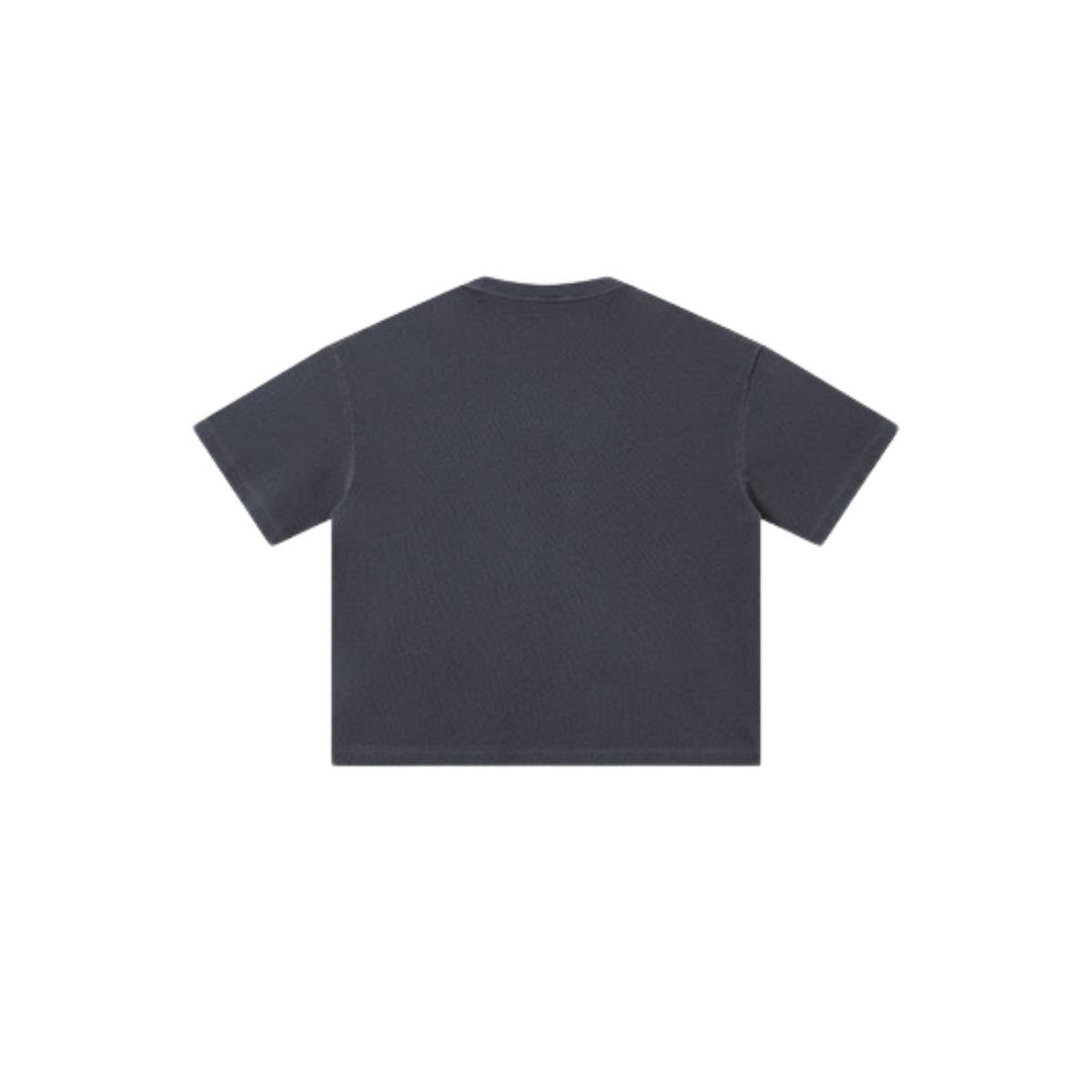 Camiseta destructiva de peso pesado con borde crudo de 10 oz