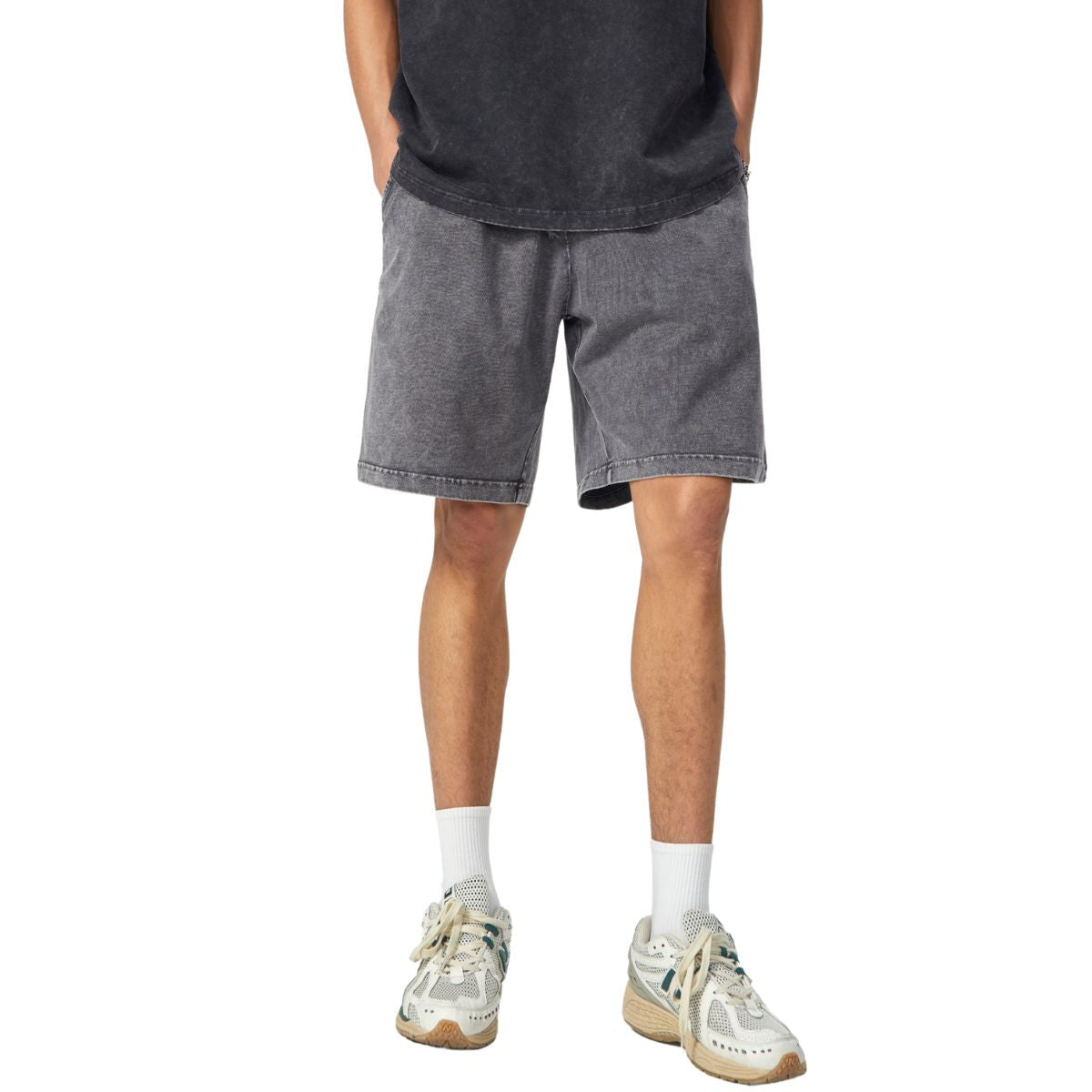 Pantalones cortos holgados con lavado vintage