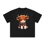Halloween Highland Cow Graphic Tee-INNBLAC Fashion Apparel