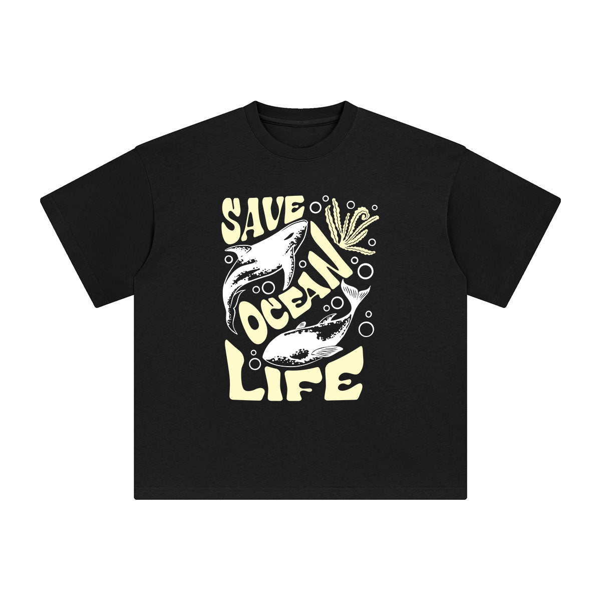 Save Ocean Life Graphic Tee-INNBLAC Fashion Apparel