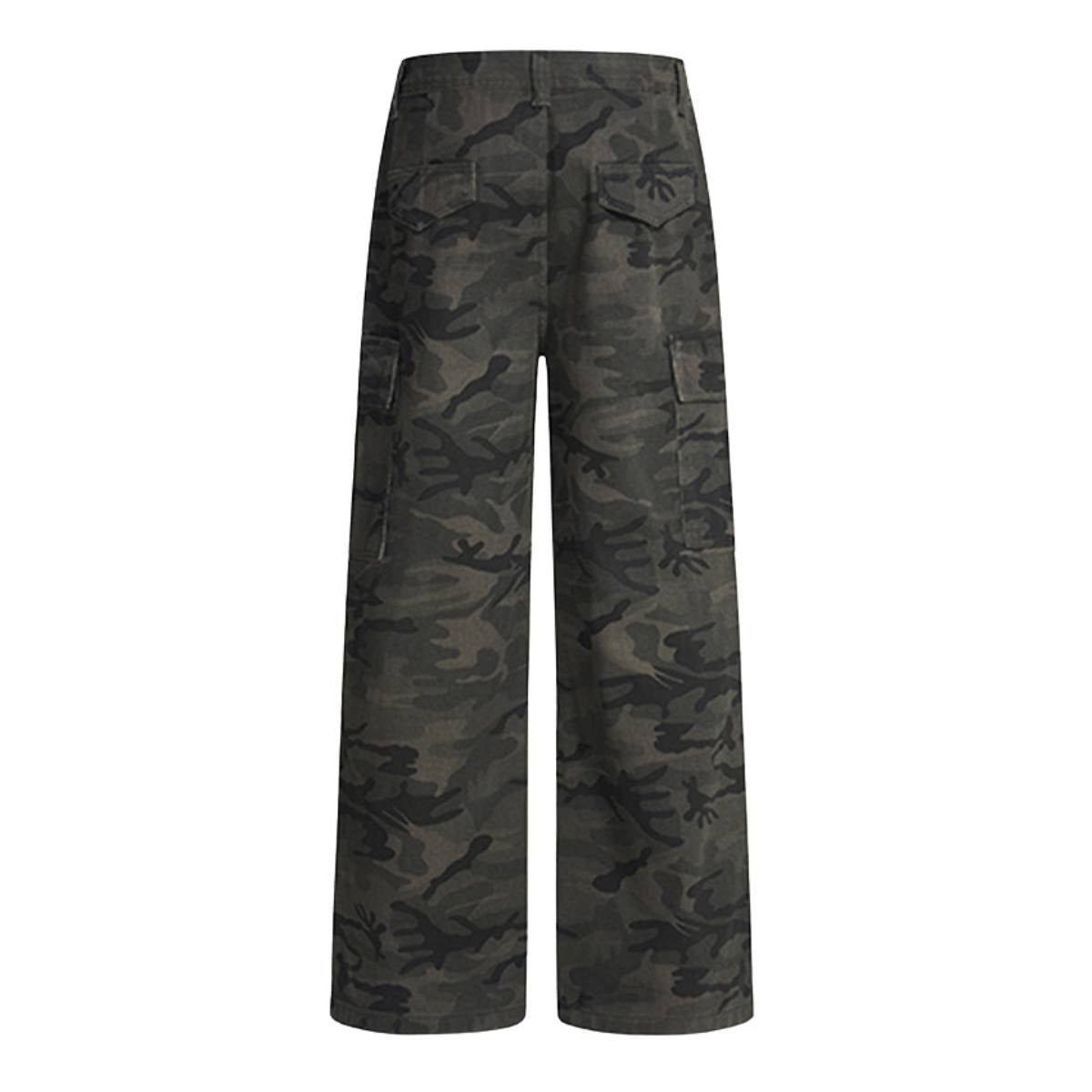 Vintage Camo Heavy Wash Relaxed Cargo Pants