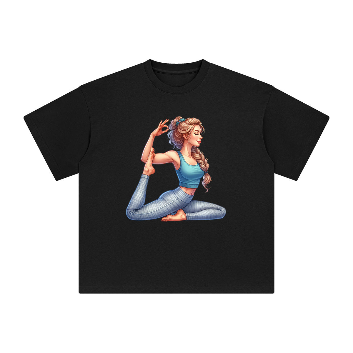 Yoga Mom Comic Graphic Tee-INNBLAC Fashion Apparel