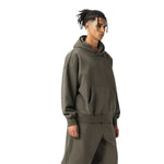 Solid Color Baggy Fleece Hoodie