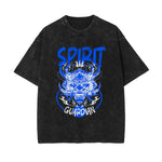 Spirit Guardian Japanese Stone Wash Graphic Tee-INNBLAC Fashion Apparel