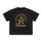 Love Rose Graphic Tee-INNBLAC Fashion Apparel