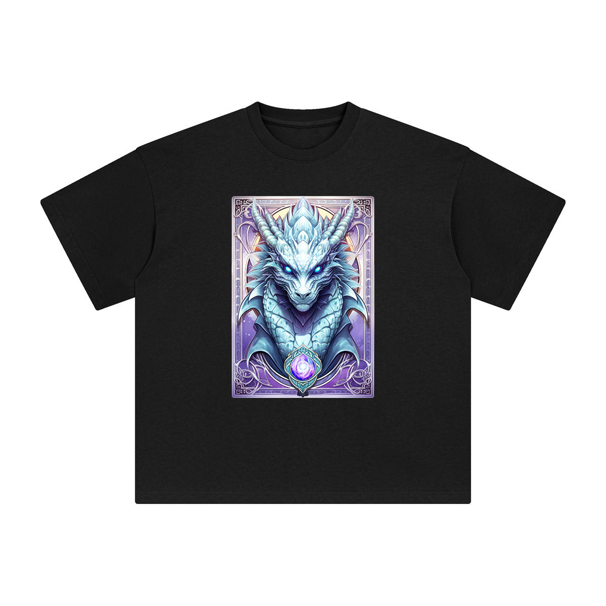Dragon Card Graphic Tee-INNBLAC Fashion Apparel