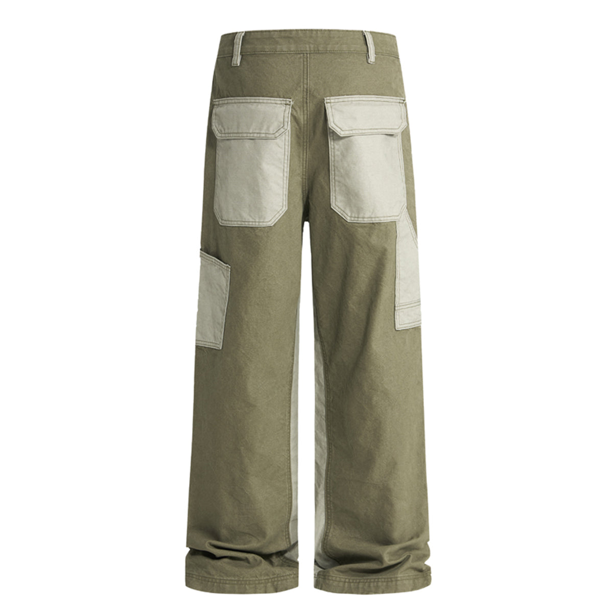 Cargo Contrast Pocket Loose Fit Pants