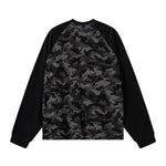 Raglan-Sleeve Camo Waffle Knit Long-Sleeve T-Shirt