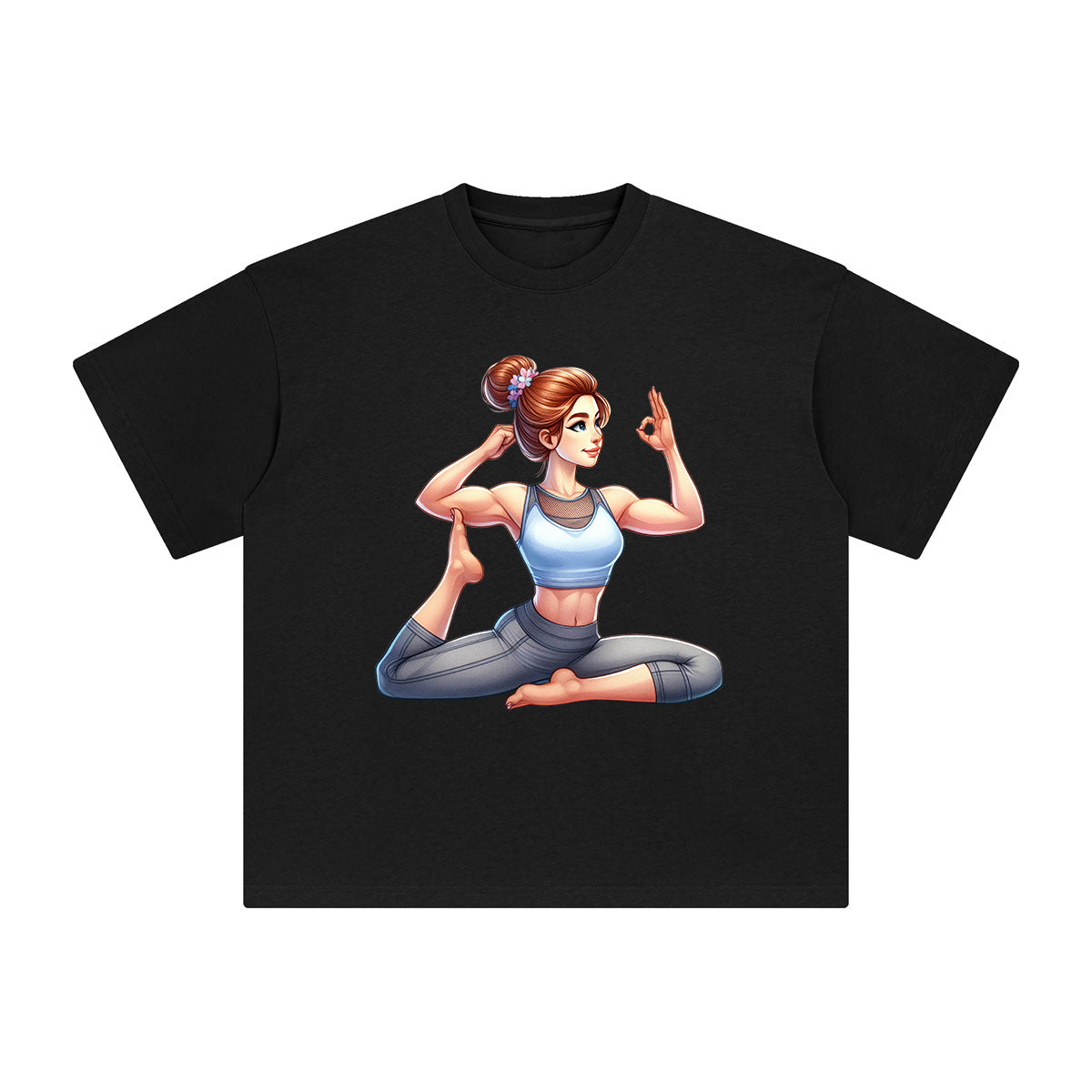 Yoga Mom Comic Graphic Tee-INNBLAC Fashion Apparel