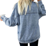 Women's Casual Drop Shoulder Button Front Denim Jacket With Pockets