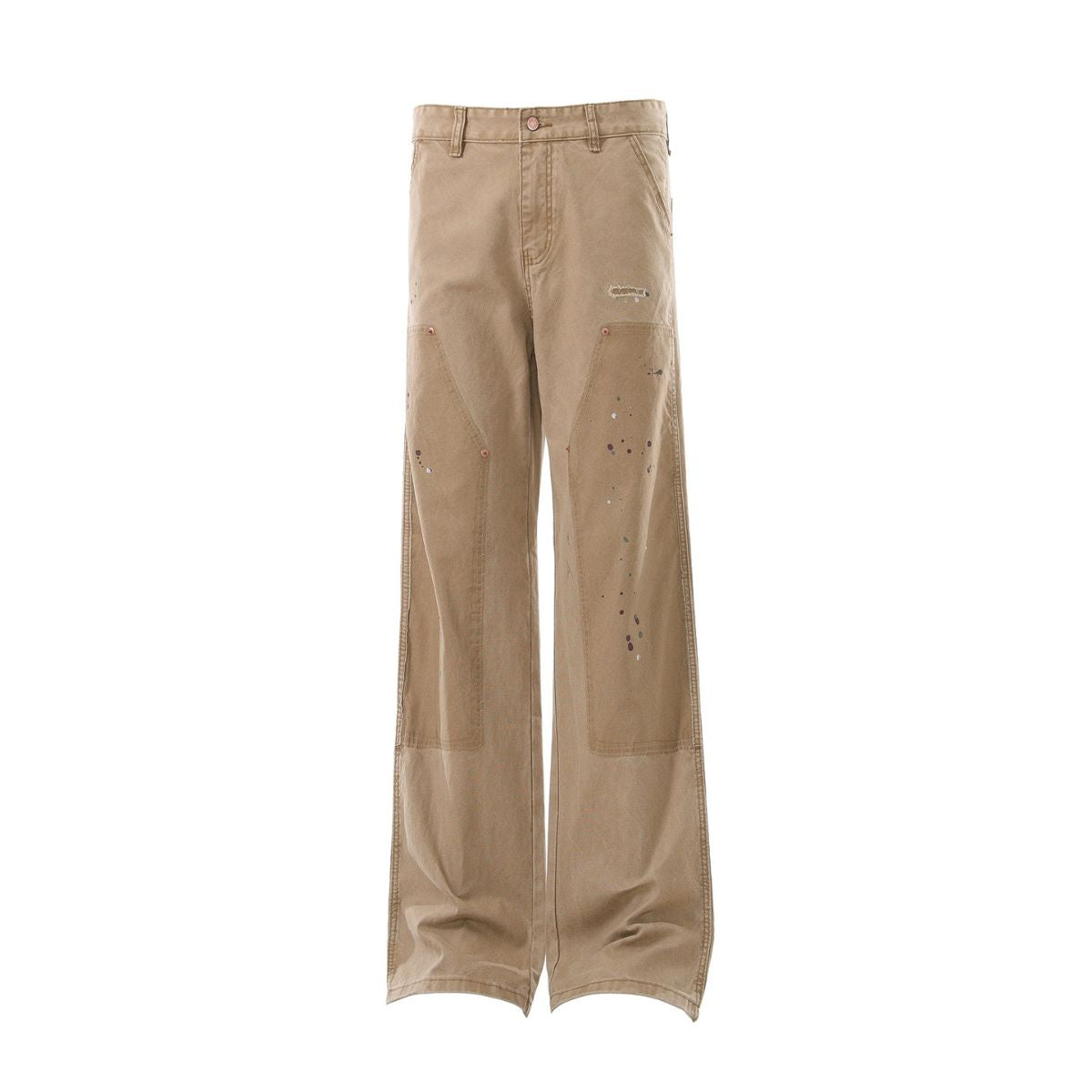 Vintage Washed Distressed Utility Straight Leg Pants