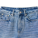 Relaxed Fit Whisker Denim Shorts