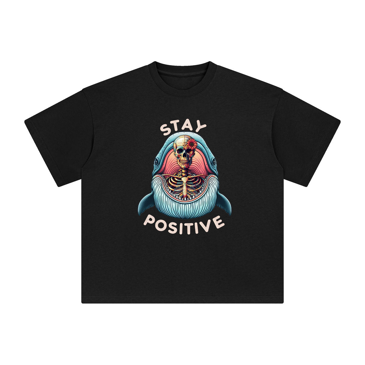 Stay Positive Graphic Tee-INNBLAC Fashion Apparel