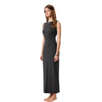 Sleeveless Washed Ribbed Maxi Dress