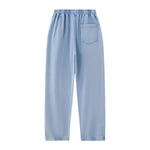 Loose Draped Wide‑Leg Washed Distressed Casual Pants