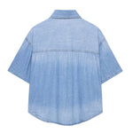 Vestido midi vaquero sin mangas con botones y aberturas en la parte delantera