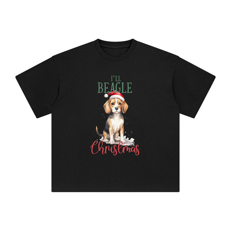 Christmas Beagle Graphic Tee-INNBLAC Fashion Apparel