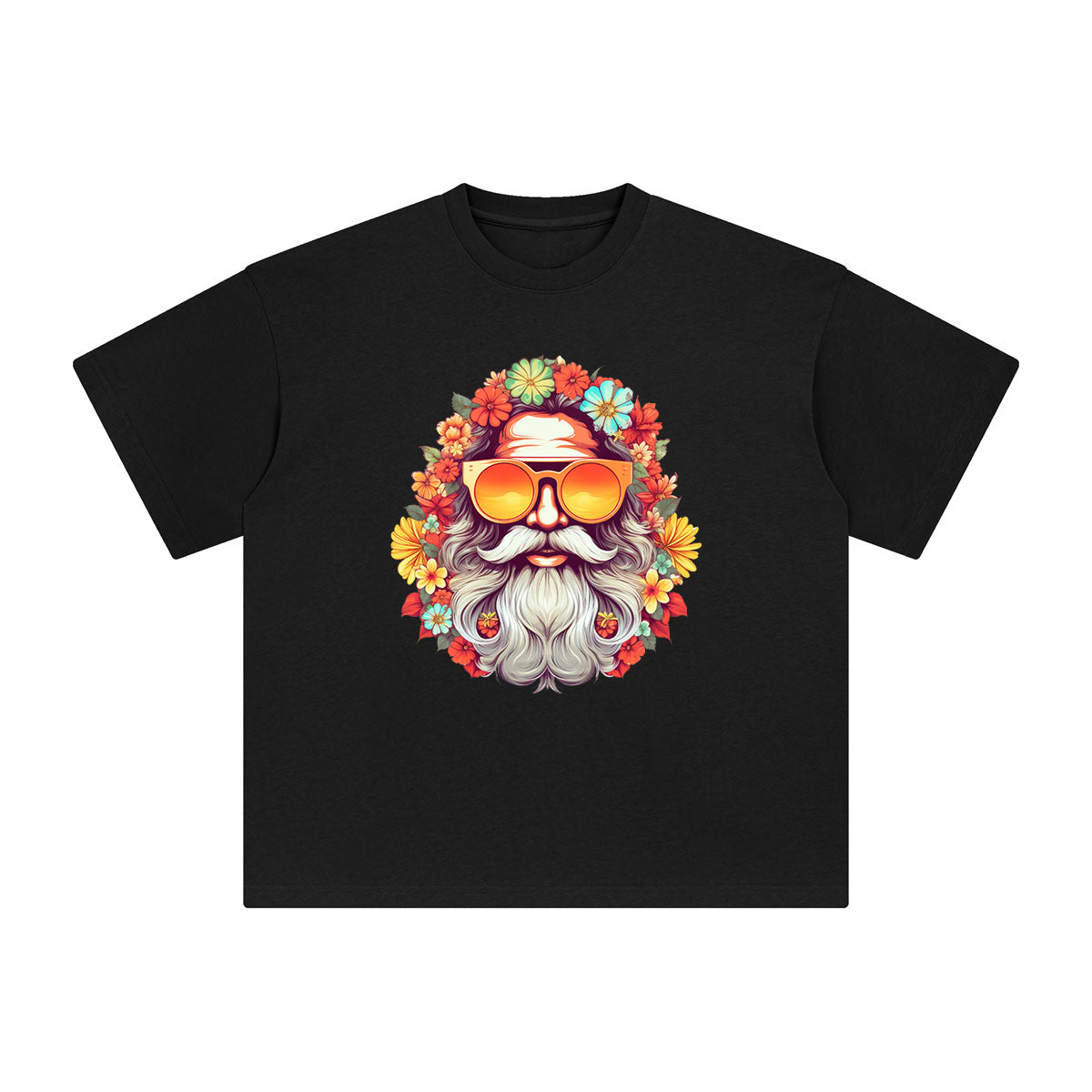 Groovy Santa Claus Graphic Tee-INNBLAC Fashion Apparel