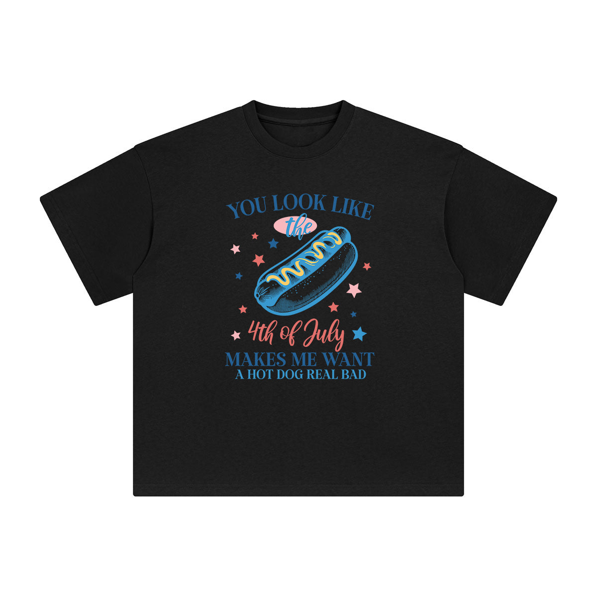 Hot Dog Graphic Tee-INNBLAC Fashion Apparel