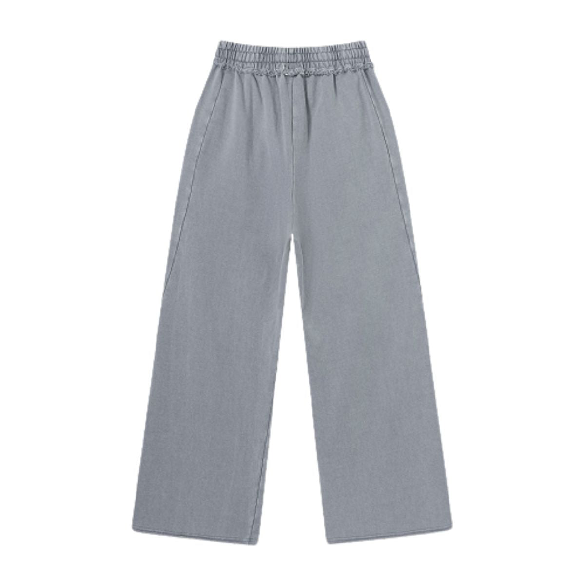 Streetwear Vintage Batik Washed Distressed Spliced Wide Leg Pants