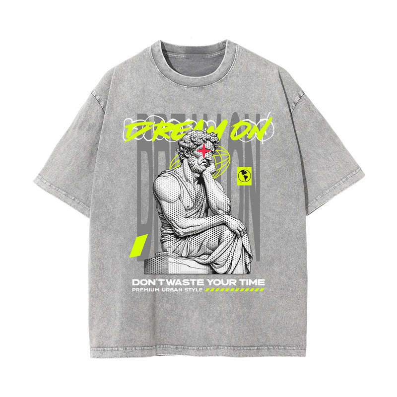 Dream On Ancient Statue Urban Graphic Tee-INNBLAC Fashion Apparel