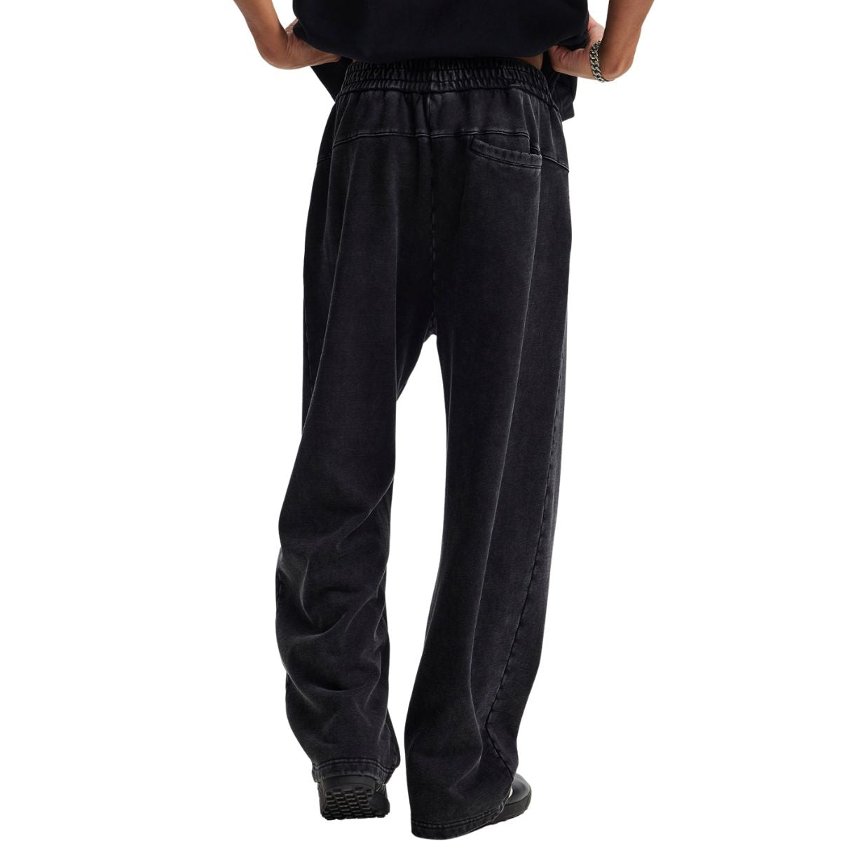 Vintage Wash Distressed Barrel Leg Pants