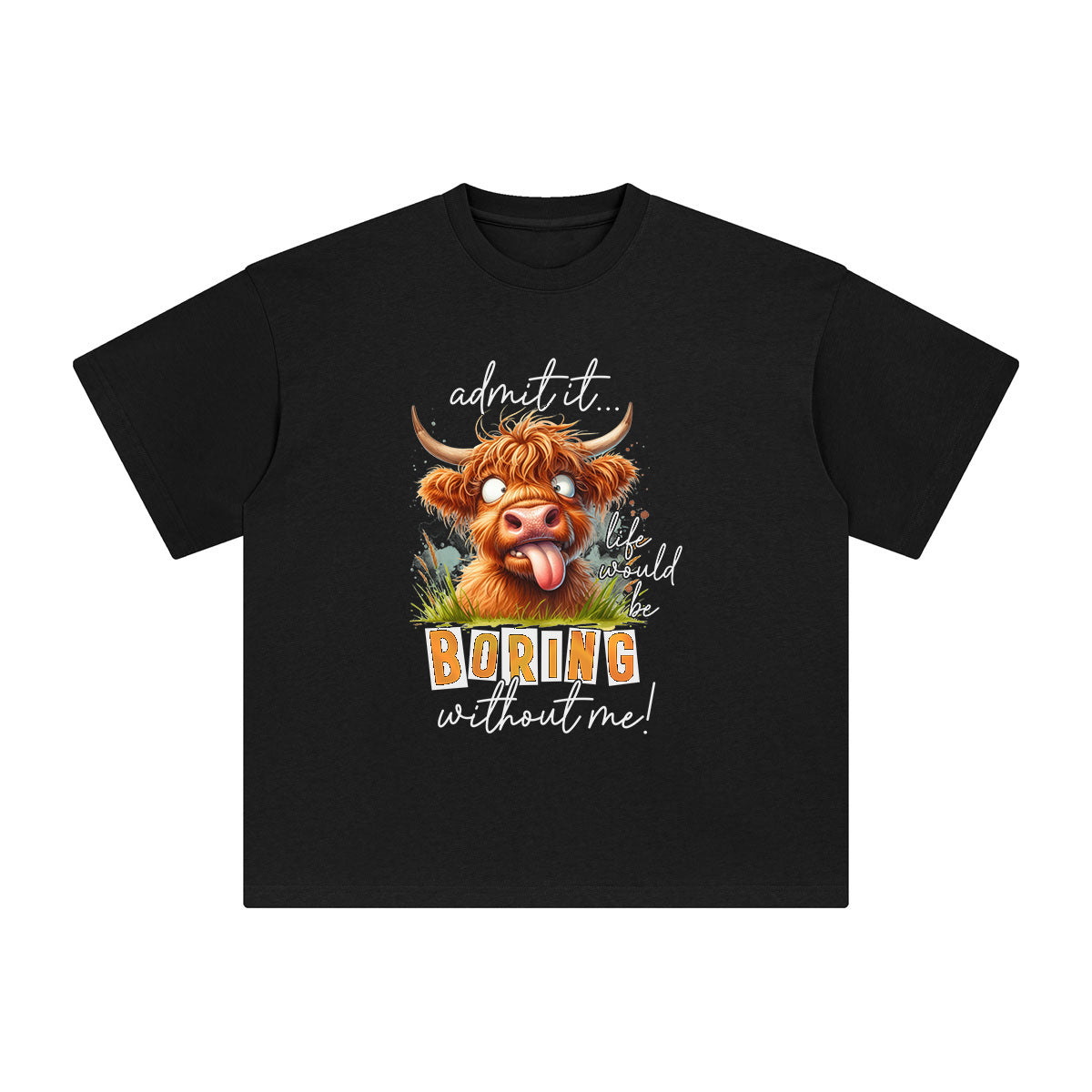 Funny Cow Graphic Tee-INNBLAC Fashion Apparel