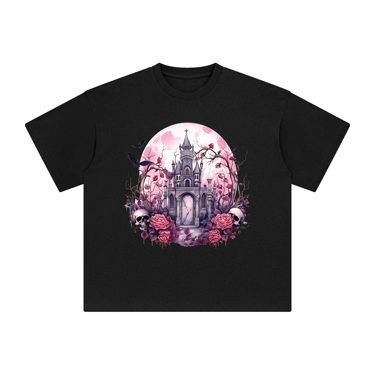 Pink Tomb Graphic Tee-INNBLAC Fashion Apparel