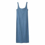 Falda vaquera con bordado de perlas y lavado vintage