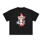 Pastel Christmas Baby Unicorn Graphic Tee-INNBLAC Fashion Apparel