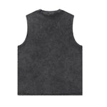 Camiseta sin mangas descolorida de 8 oz