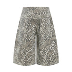 Retro Leopard Baggy Bermuda Shorts